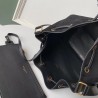 Saint Laurent Monogram All Over Bucket Bag In Black Suede 998