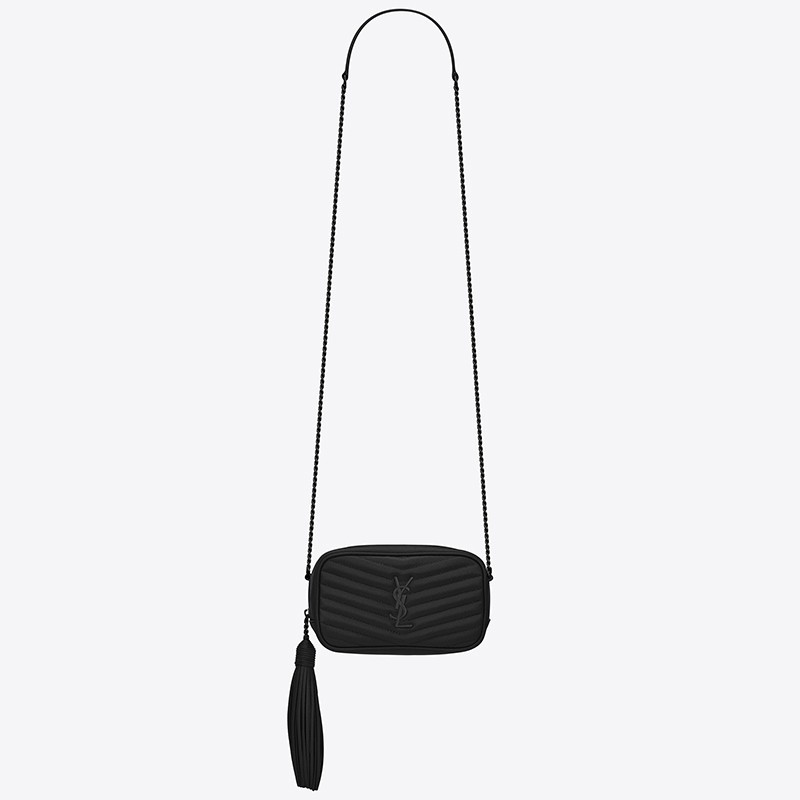 Saint Laurent Lou Mini All Black Bag 850