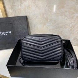 Saint Laurent Lou Mini All Black Bag 850