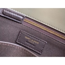 Saint Laurent Carre Satchel Bag In Olive Leather 873