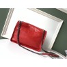 Saint Laurent Medium Niki Bag In Red Crinkled Leather 627