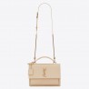 Saint Laurent New Medium Sunset Bag In Beige Calfskin 681