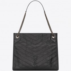 Saint Laurent Medium Niki Shopping Bag In Storm Leather  724