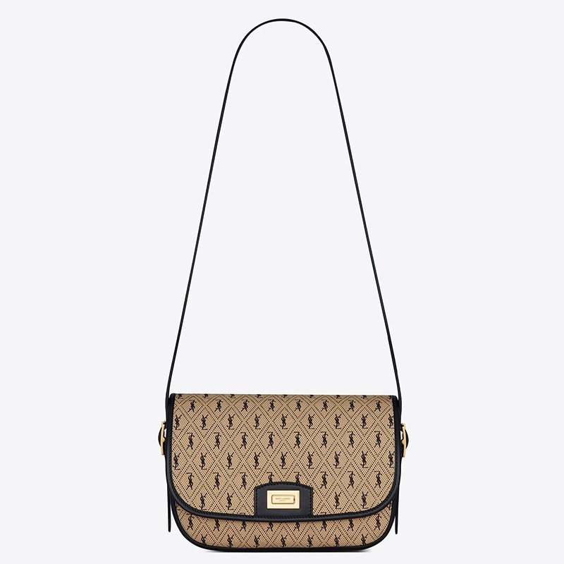 Saint Laurent Monogram All Over Medium Satchel In Canvas 860