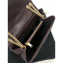 Saint Laurent Loulou Small Bag In Bordeaux Matelasse Leather 699