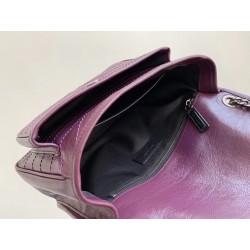 Saint Laurent Medium Niki Bag In Prunia Crinkled Leather 735