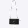 Saint Laurent Medium Kate Bag With Tassel In Black Croc-Embossed Leather 933