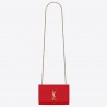 Saint Laurent Small Kate Bag In Red Grained Leather 997