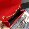 Saint Laurent Small Kate Bag In Red Grained Leather 997