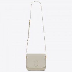 Saint Laurent LE 61 Small Saddle Bag In White Leather 055