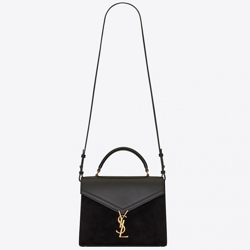 Saint Laurent Cassandra Medium Bag In Black Suede 087