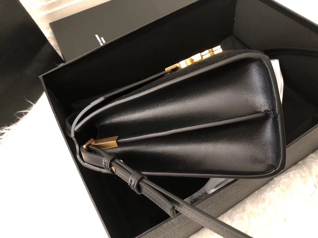 Saint Laurent Cassandra Medium Bag In Black Suede 087