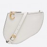 Dior Saddle Trio Pouch With Strap In White Calfskin 656