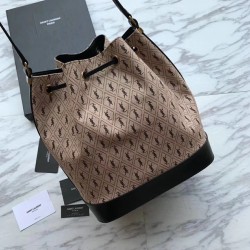 Saint Laurent Monogram All Over Bucket Bag In Canvas 153