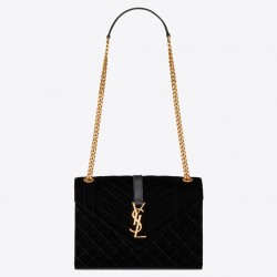 Saint Laurent Medium Envelope Bag In Black Suede 039