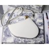 Dior Saddle Trio Pouch With Strap In White Calfskin 656