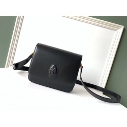 Saint Laurent LE 61 Small Saddle Bag In Black Leather 117