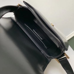 Saint Laurent LE 61 Small Saddle Bag In Black Leather 117