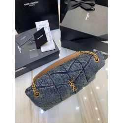 Saint Laurent Loulou Puffer Medium Bag In Vintage Denim 583