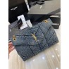 Saint Laurent Loulou Puffer Medium Bag In Vintage Denim 583