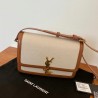 Saint Laurent Solferino Medium Bag In Canvas with Calfskin 819