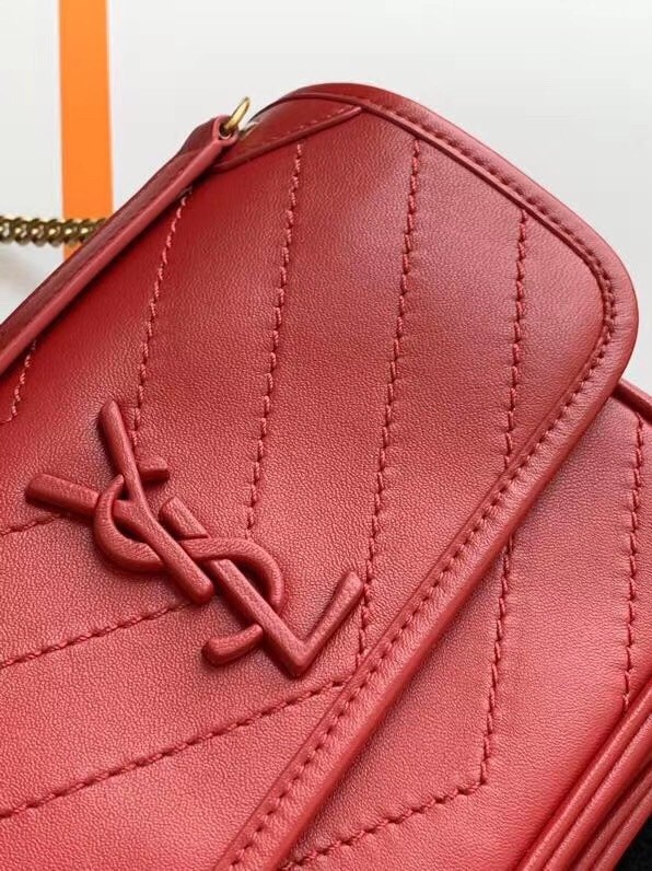 Saint Laurent Niki Baby Bag In Red Lambskin 840