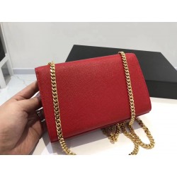 Saint Laurent Small Kate Tassel Bag In Red Grained Leather 691