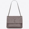 Saint Laurent Medium Niki Bag In Grey Crinkled Leather 803