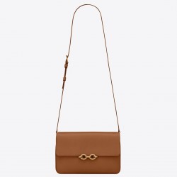 Saint Laurent Le Maillon Bag In Brown Calfskin 848