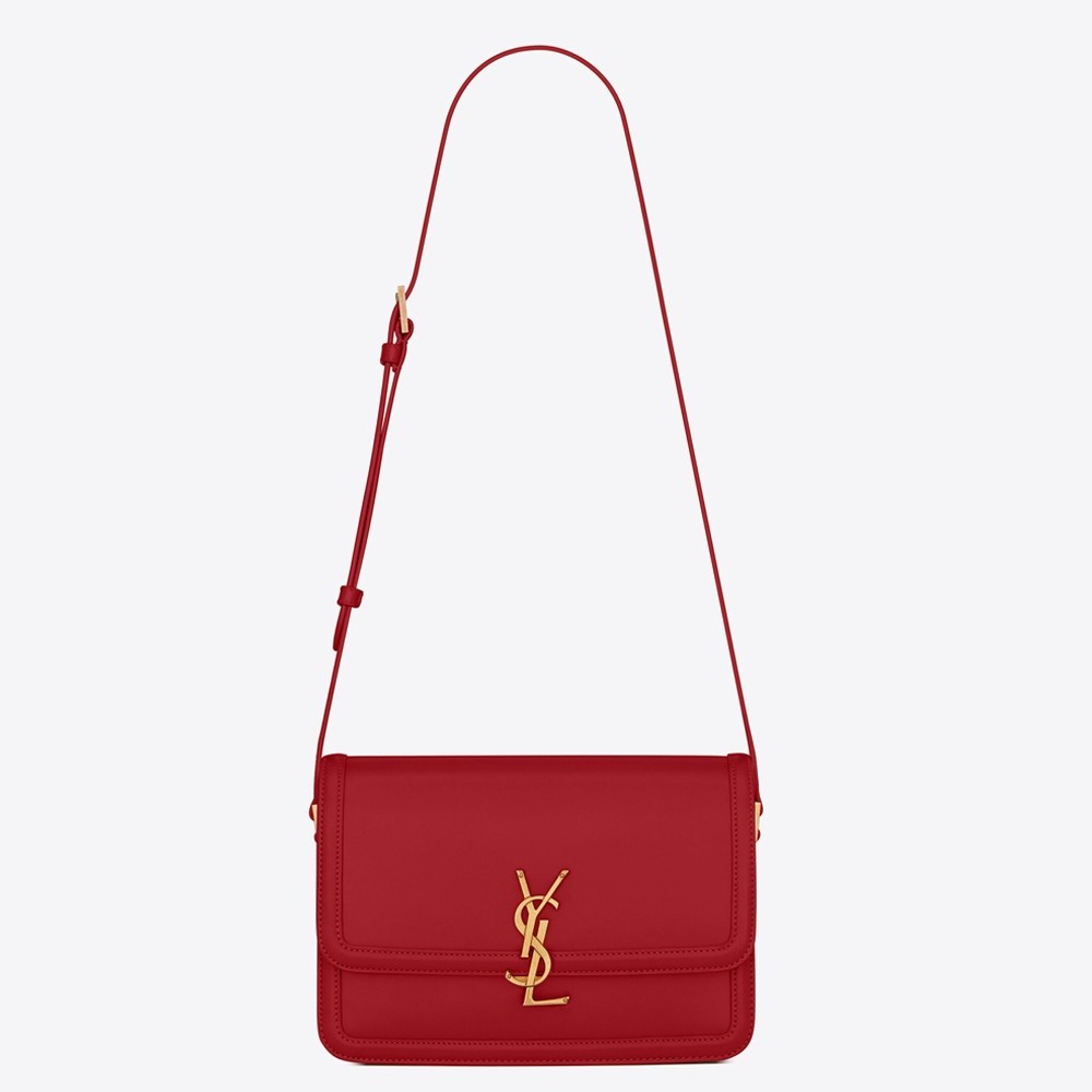 Saint Laurent Solferino Medium Bag In Red Calfskin 885