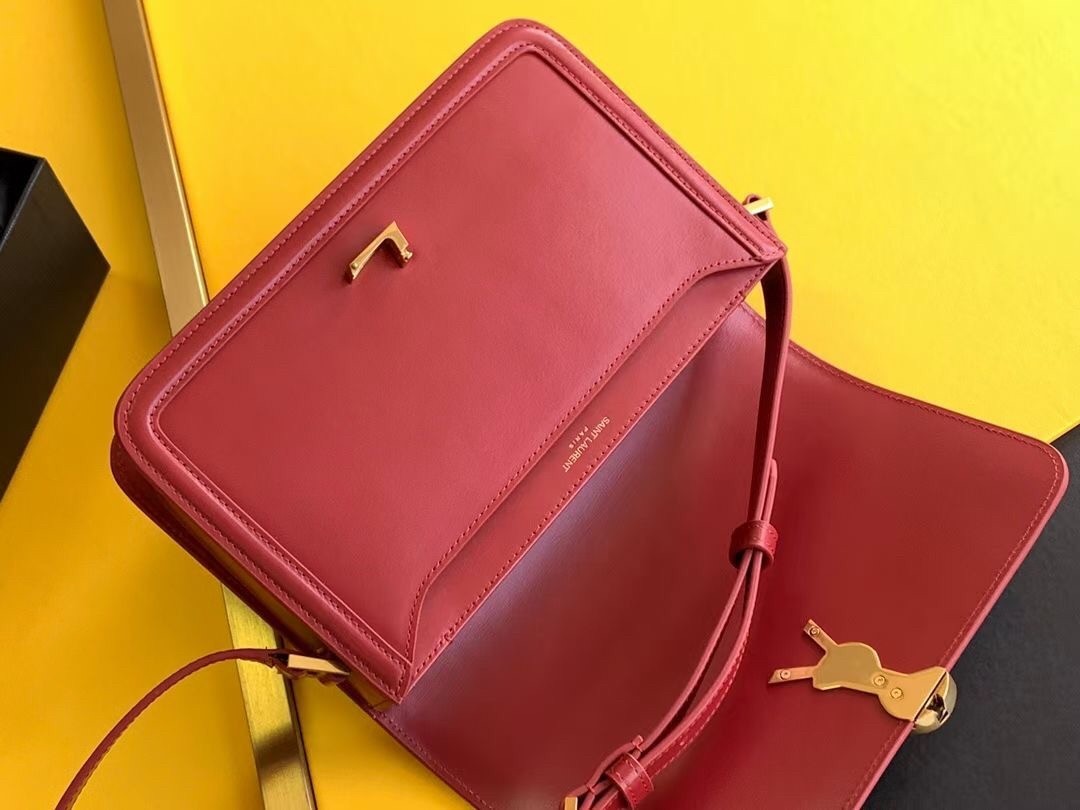 Saint Laurent Solferino Medium Bag In Red Calfskin 885