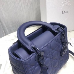 Dior Medium Lady Dior Bag In Indigo Blue Ultra Matte Calfskin 935