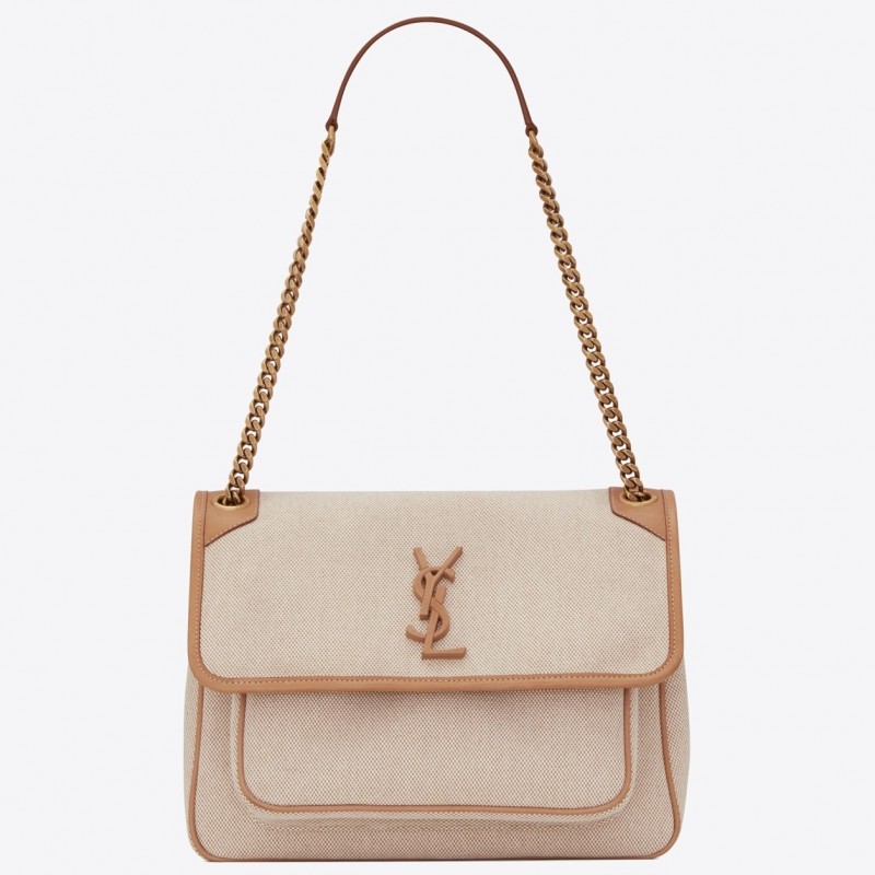 Saint Laurent Medium Niki Bag In Cotton Canvas 911