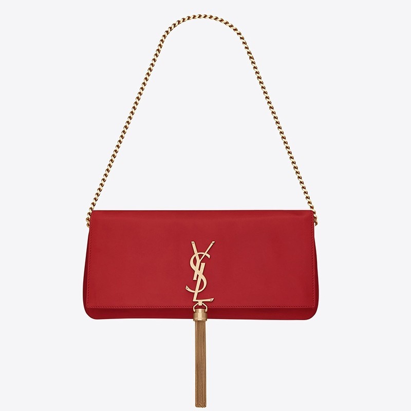 Saint Laurent Kate 99 Shoulder Bag In Red Lambskin 943