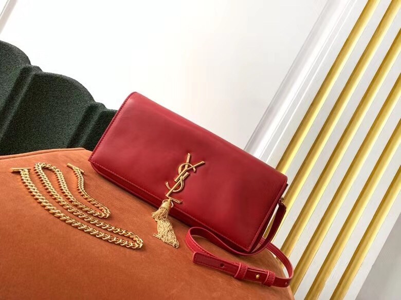 Saint Laurent Kate 99 Shoulder Bag In Red Lambskin 943