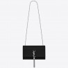 Saint Laurent Medium Kate Bag With Tassel In Black Grained Leather 979