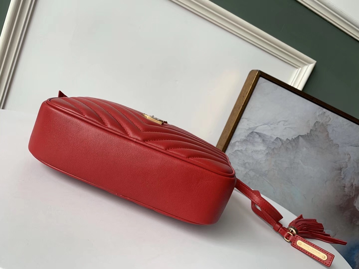 Saint Laurent Lou Camera Bag In Red Leather 548