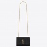 Saint Laurent Small Kate Bag In Black Grained Leather 575