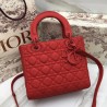 Dior Medium Lady Dior Bag In Cherry Ultra Matte Calfskin 208