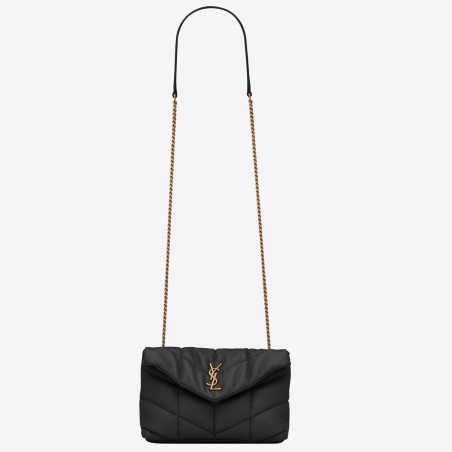 Saint Laurent Puffer Toy Bag In Black Lambskin 820