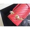 Saint Laurent Envelope Large Bag In Red Quilted Leather 586