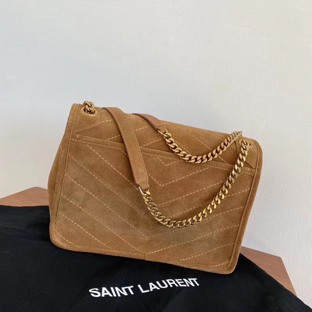 Saint Laurent Medium Niki Bag In Brown Suede 482