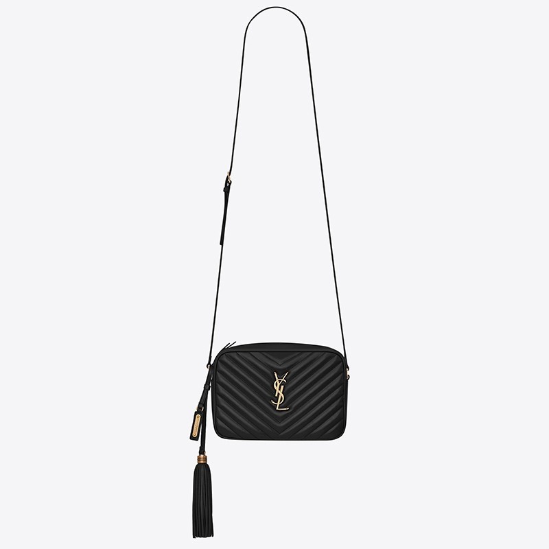 Saint Laurent Lou Camera Bag In Black Leather 347