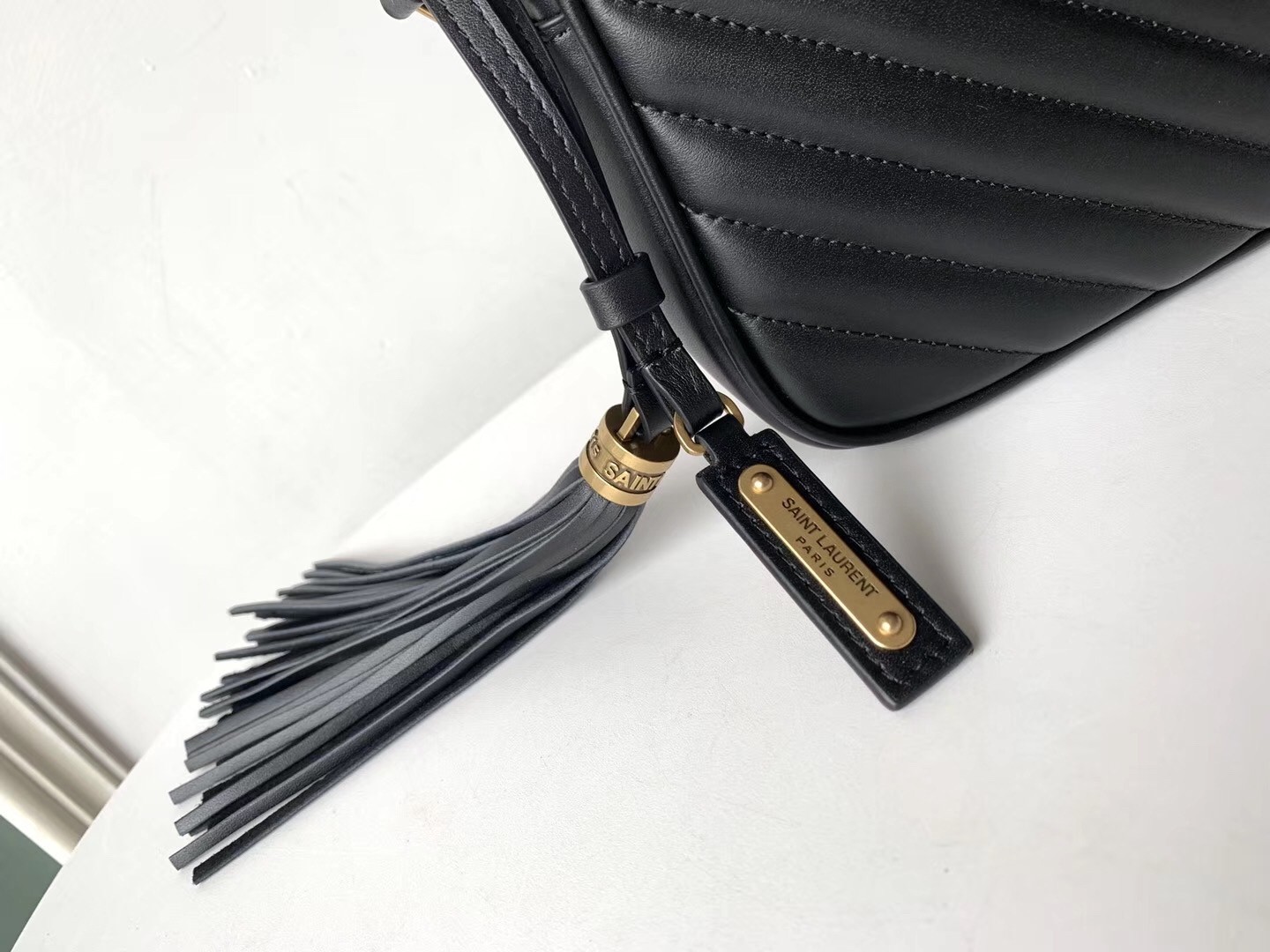 Saint Laurent Lou Camera Bag In Black Leather 347