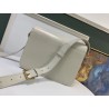 Saint Laurent LE 61 Medium Saddle Bag In White Leather 363