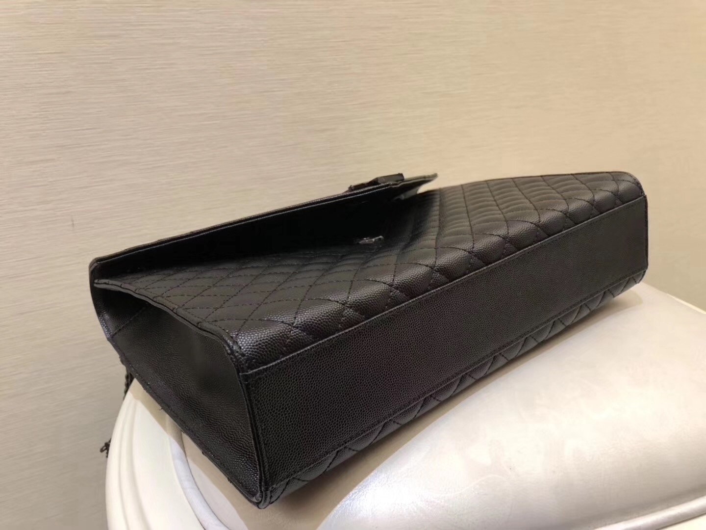 Saint Laurent Large Envelope All Black Bag 001