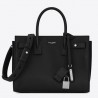 Saint Laurent Baby Sac de Jour Souple Bag In Black Grained Leather 525