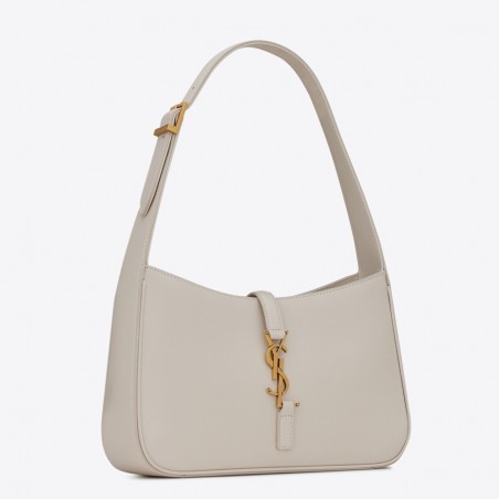 Saint Laurent Le 5 À 7 Hobo Bag In White Leather 569