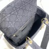 Dior Medium Lady D-Lite Bag In Black Embroidered Canvas 546