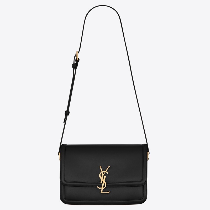 Saint Laurent Solferino Medium Bag In Black Calfskin 588